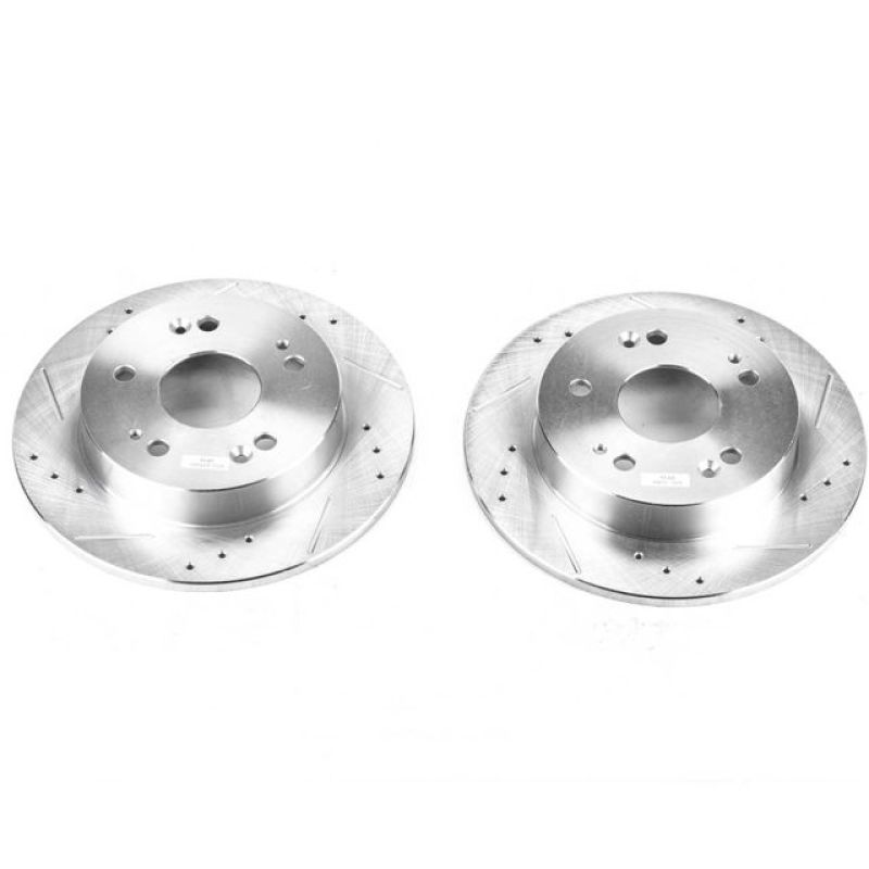 Power Stop 13-15 Acura ILX Rear Evolution Drilled & Slotted Rotors - Pair - JBR798XPR Power Stop 13-15 Acura ILX Rear Evolution Drilled & Slotted Rotors - Pair - JBR798XPR