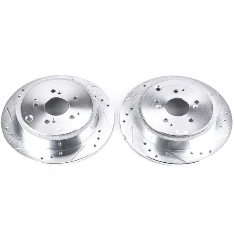 Power Stop 01-06 Acura MDX Rear Evolution Drilled & Slotted Rotors - Pair - JBR960XPR Power Stop 01-06 Acura MDX Rear Evolution Drilled & Slotted Rotors - Pair - JBR960XPR