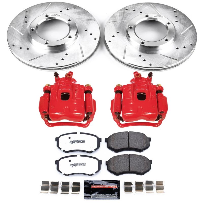 Power Stop 95-04 Toyota Tacoma Front Z36 Truck & Tow Brake Kit w/Calipers - KC1232-36