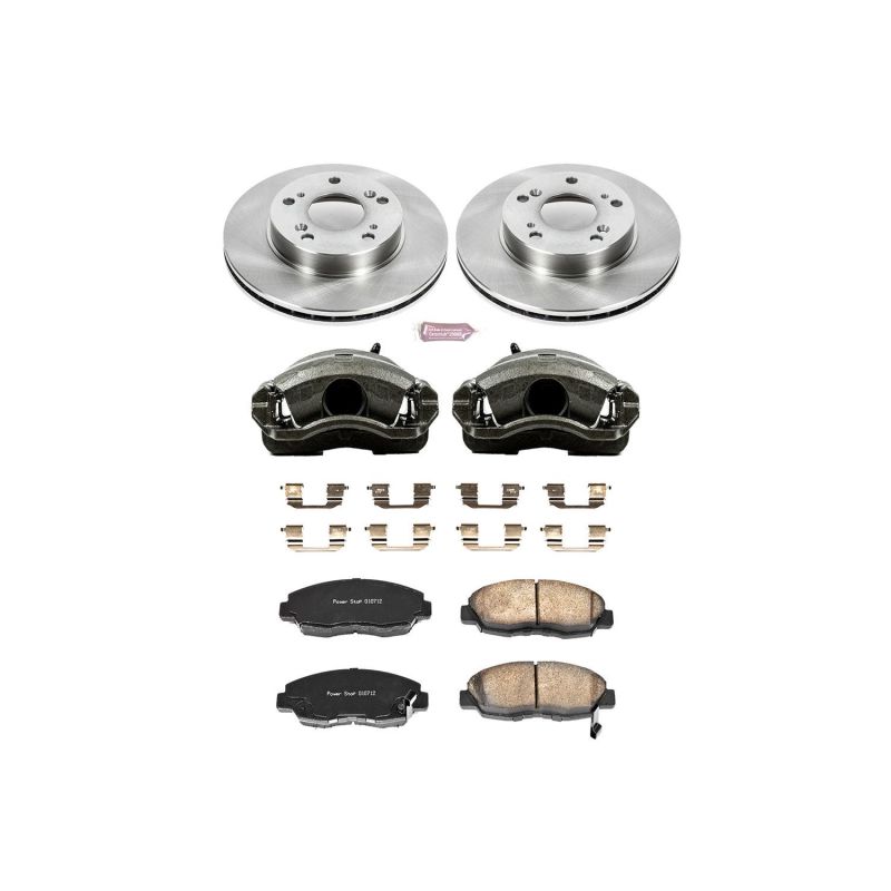 Power Stop 06-11 Honda Civic Front Autospecialty Brake Kit w/Calipers - KCOE2384
