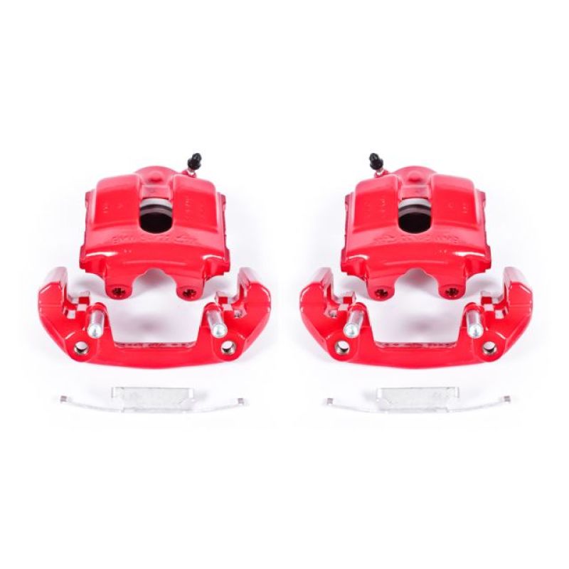 Power Stop 92-98 BMW 318i Front Red Calipers w/Brackets - Pair - S1618 Power Stop 92-98 BMW 318i Front Red Calipers w/Brackets - Pair - S1618
