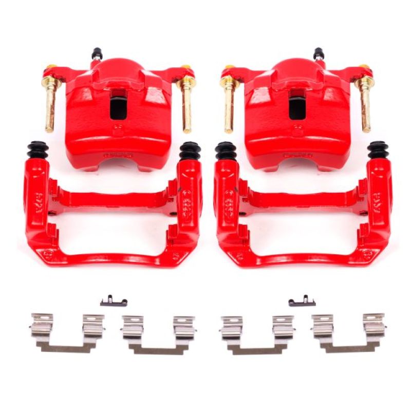 Power Stop 03-08 Pontiac Vibe Front Red Calipers w/Brackets - Pair - S2698 Power Stop 03-08 Pontiac Vibe Front Red Calipers w/Brackets - Pair - S2698