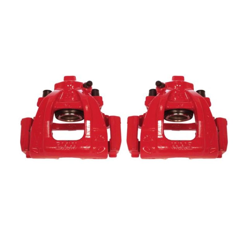Power Stop 02-06 Mini Cooper Front Red Calipers w/Brackets - Pair - S2776