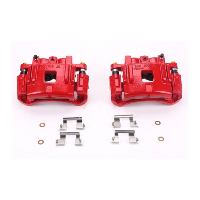 Power Stop 04-08 Chevrolet Colorado Front Red Calipers w/Brackets - Pair - S4938 Power Stop 04-08 Chevrolet Colorado Front Red Calipers w/Brackets - Pair - S4938