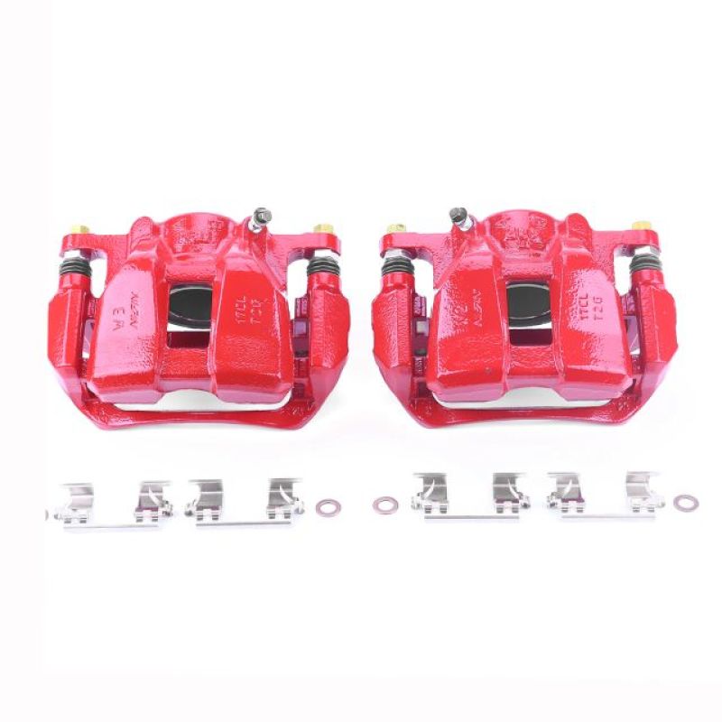 Power Stop 13-18 Honda Accord Front Red Calipers w/Brackets - Pair - S7106