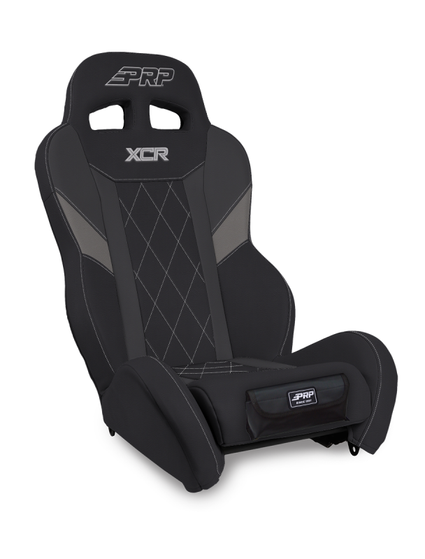 PRP XCR Suspension Seat - Black/Gray w Diamond Stitch and Front Pocket - A8001-PORXP-203-SDFP