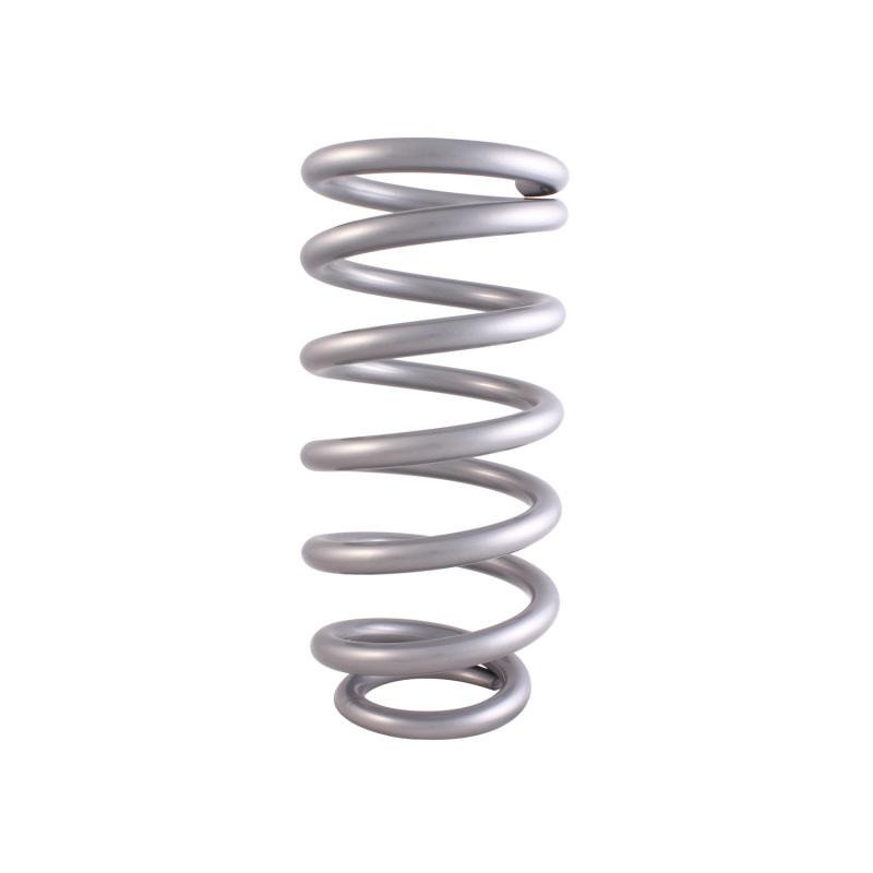 QA1 3-1/2in ID Tapered High Travel Spring - 10in Length x 550lbs/in - Silver Powder Coated - 10HTSF550