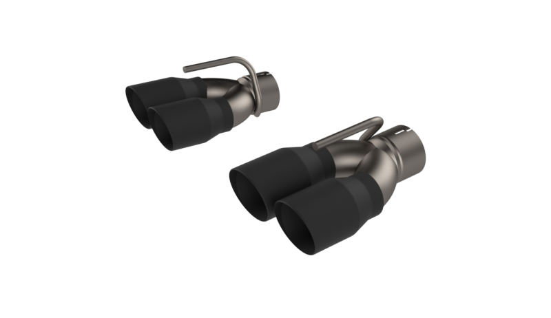2015-2023 Dodge Challenger 6.2/6.4L QTP Black Quad Tip Adapter - 430115TB
