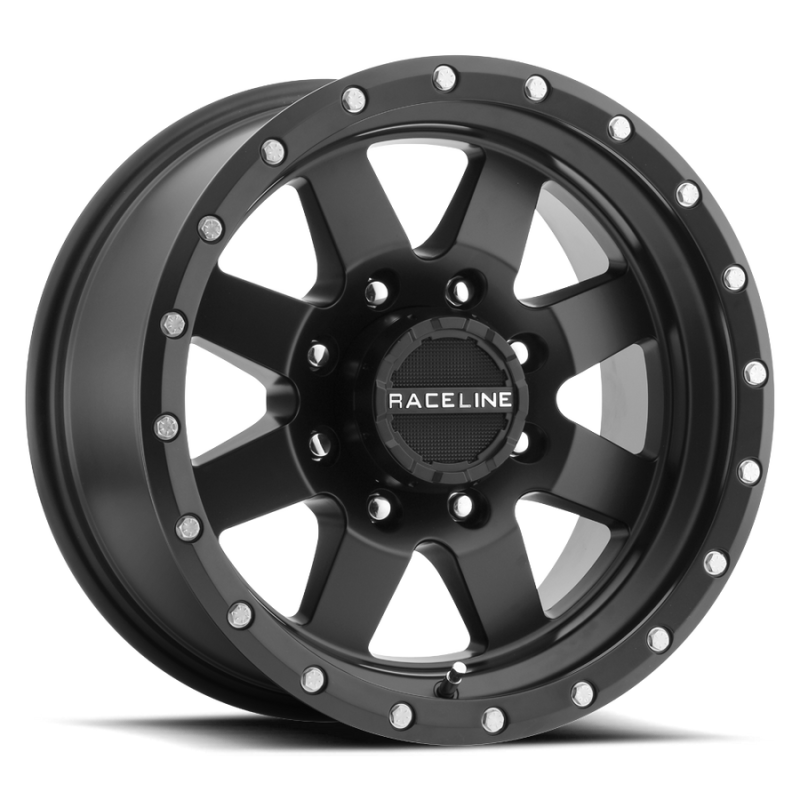 Raceline 935B Defender 17x9in / 8x165.1 BP / -12mm Offset / 130.81mm Bore - Satin Black Wheel - 935B-79080-12