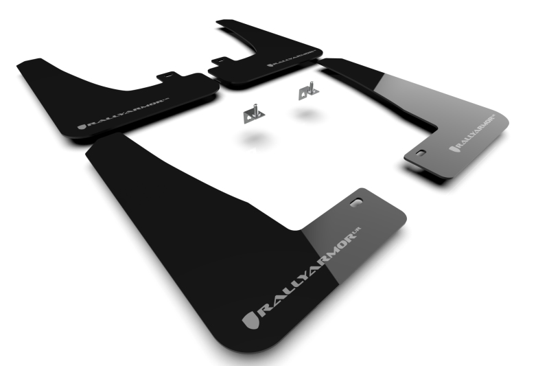 Rally Armor 22-26 Tesla Model X Black UR Mud Flap w/Dark Grey Logo - MF102-UR-BLK/DGRY