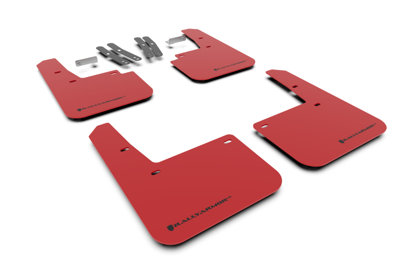 Rally Armor 18-23 Hyundai Kona Red UR Mud Flap Black Logo - MF63-UR-RD/BLK