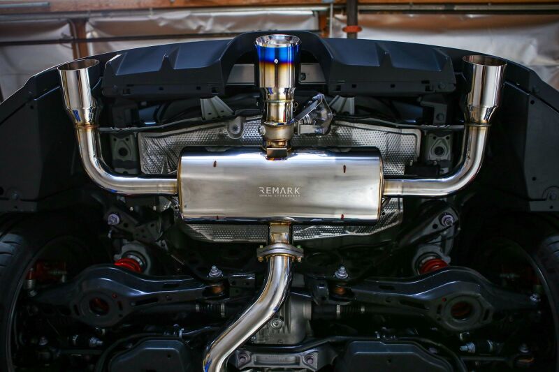 Remark 2023+ Toyota GR Corolla Elite Spec Cat-Back Exhaust w/ Outer Polished & Center Burned TI Tips - RK-C3076T-05