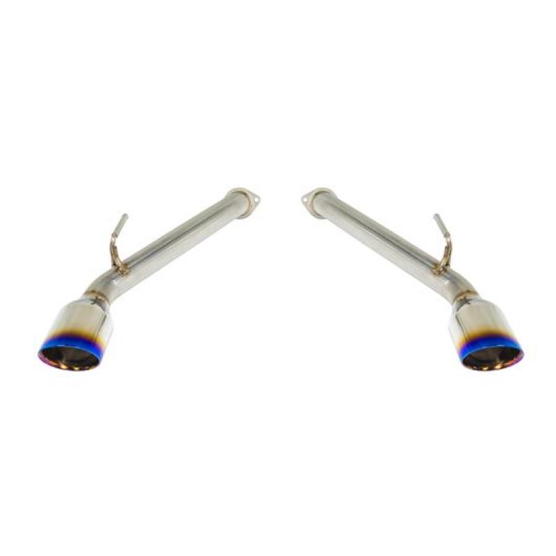 Remark 2017+ Infiniti Q60 Axle Back Exhaust w/Burnt Stainless Double Wall Tip - RO-TTQ6-D