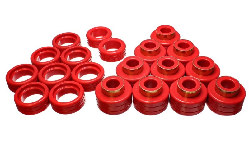 Energy Suspension 95-99 GM Tahoe/Yukon/Denali 2WD/4WD Red Body (Cab) Mount Set - 3.4146R