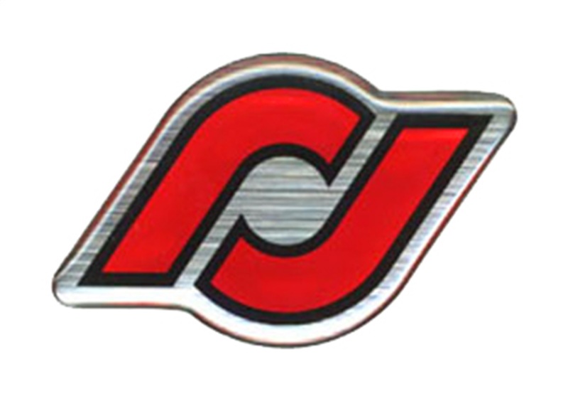 RockJock Sticker Epoxy Dome 1in Tall x 1.6in Wide Red Black and Silver - CE-9012RJ