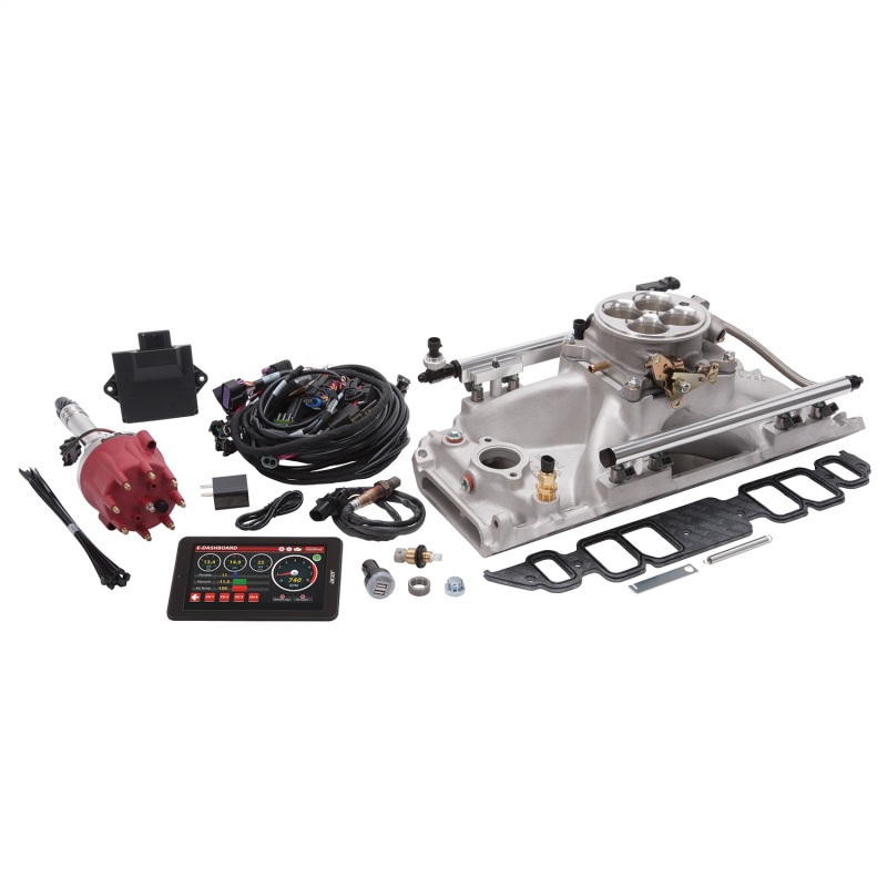 Edelbrock Pro Flo 4 EFI System Seq Port BBC Rect Port 9.8 Deck 775 Max HP 60lb/hr Satin Finish - 35860