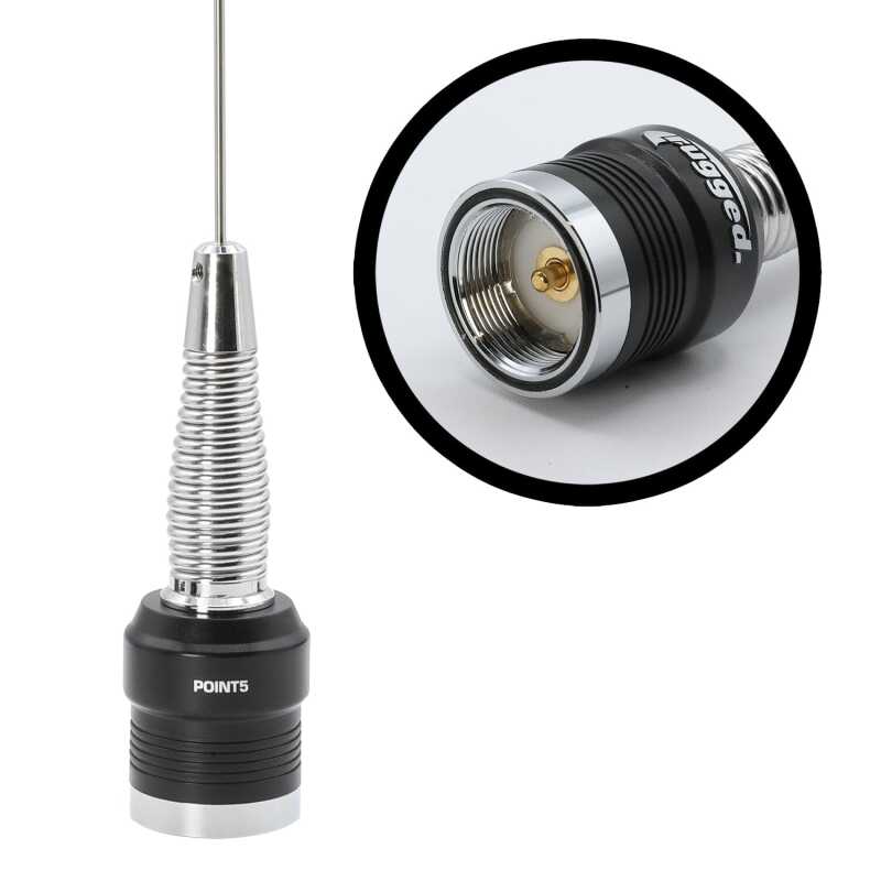 Rugged Radios GMRS and UHF No Ground Plane NGP Tuned Whip Antenna - POINT5