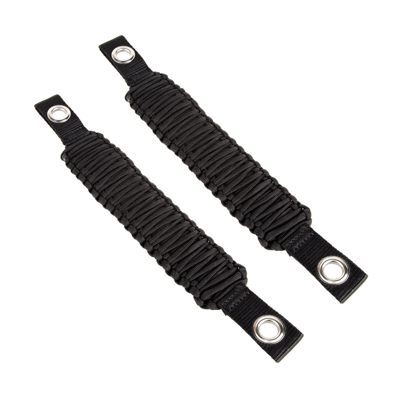 Rugged Ridge Paracord A-Pillar/Seat Mnt Hdle Black 07-18 Jeep Wrangler JK - 13305.82