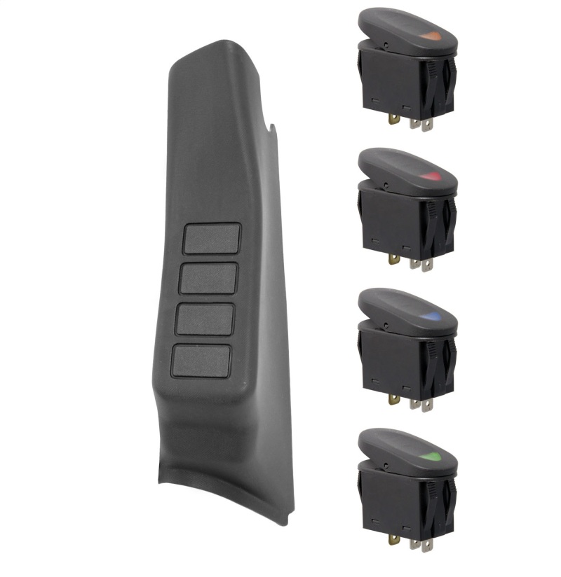 Rugged Ridge A-Pillar Switch Pod Kit Black LHD 07-10 (JK) - 17235.86