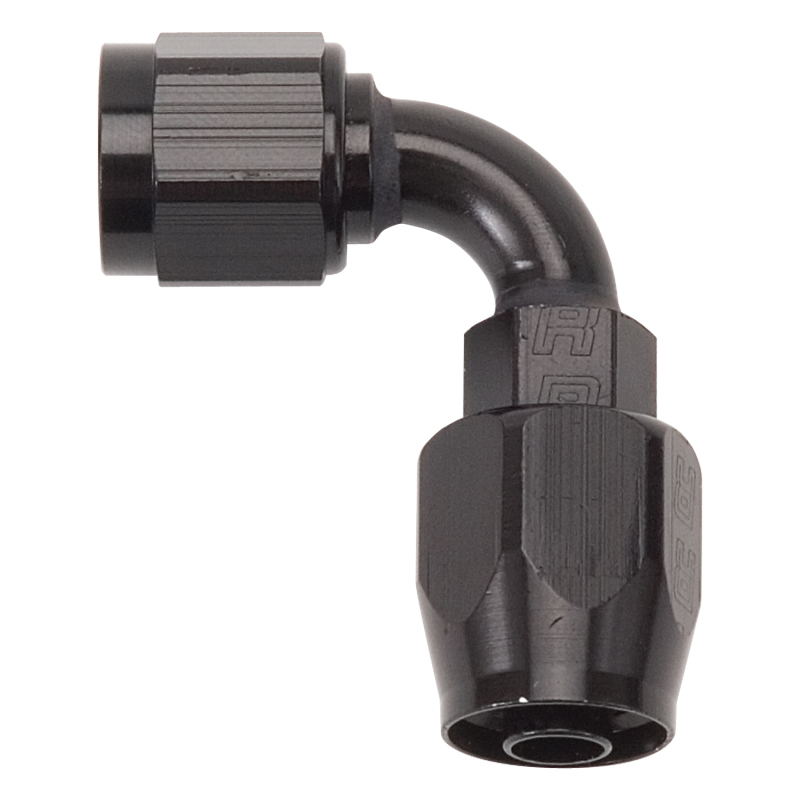 Russell Performance -4 AN Black 90 Degree Full Flow Hose End - 610155