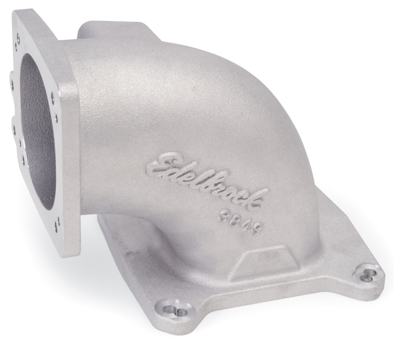 Edelbrock High Flow Intake Elbow 95mm Throttle Body to Square-Bore Flange As-Cast Finish - 3849