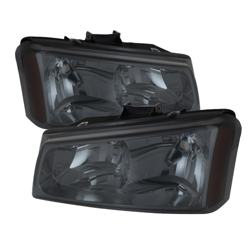 Xtune Chevy Silverado 1500/2500/3500 03-06 Crystal Headlights Smoke HD-JH-CSIL03-SM-AM - 5072269