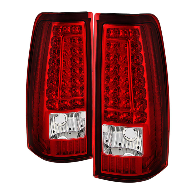 Xtune Chevy Silverado 1500-2500-3500 03-06 C-Shape LED Tail Lights Red Clear ALT-ON-CS03-G2-LED-RC - 5081285