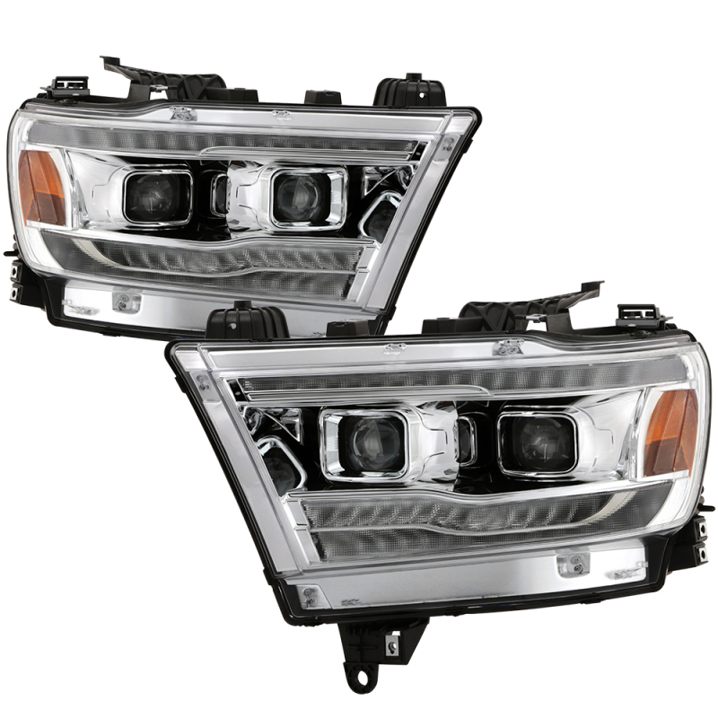 Spyder Dodge Ram 19-20 Halogen Model Only Projector Headlights Chrome PRO-YD-DR19HALAP-SEQ-C - 5087638