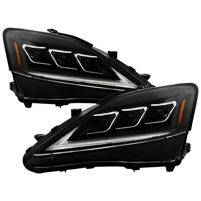 Spyder Lexus IS 250/350 06-10 Halogen Model Only High-Power LED Headlights - Black PRO-YD-LIS06AP-BK - 5088246