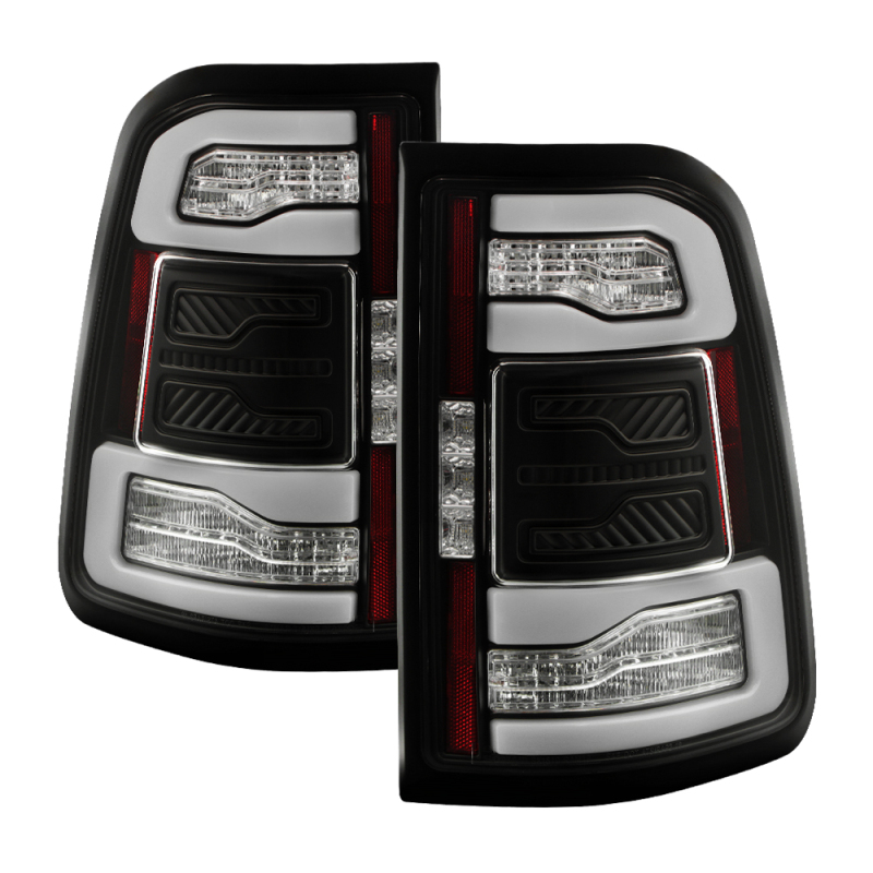 Spyder Dodge RAM 1500 19-21 Factory LED Model LED Tail Lights - Red Clear ALT-YD-DR19LED-SEQ-BK - 5088505