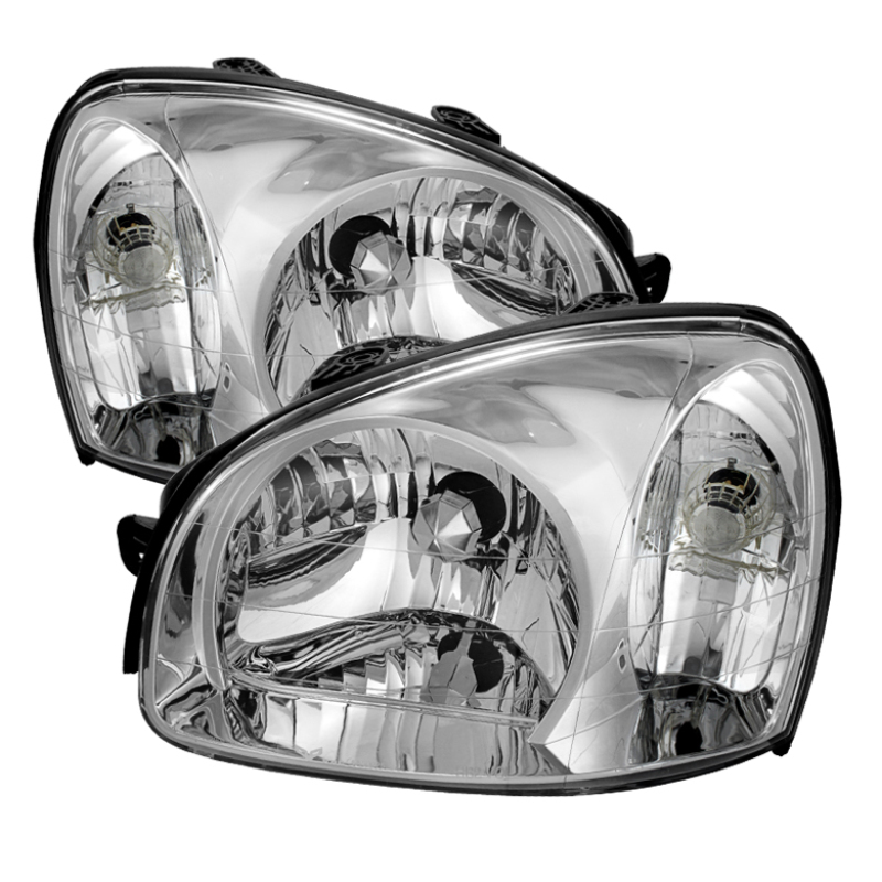 Xtune Hyundai Santa Fe 2003-2006 Crystal Headlights Chrome HD-JH-HYSA03-C - 9024832