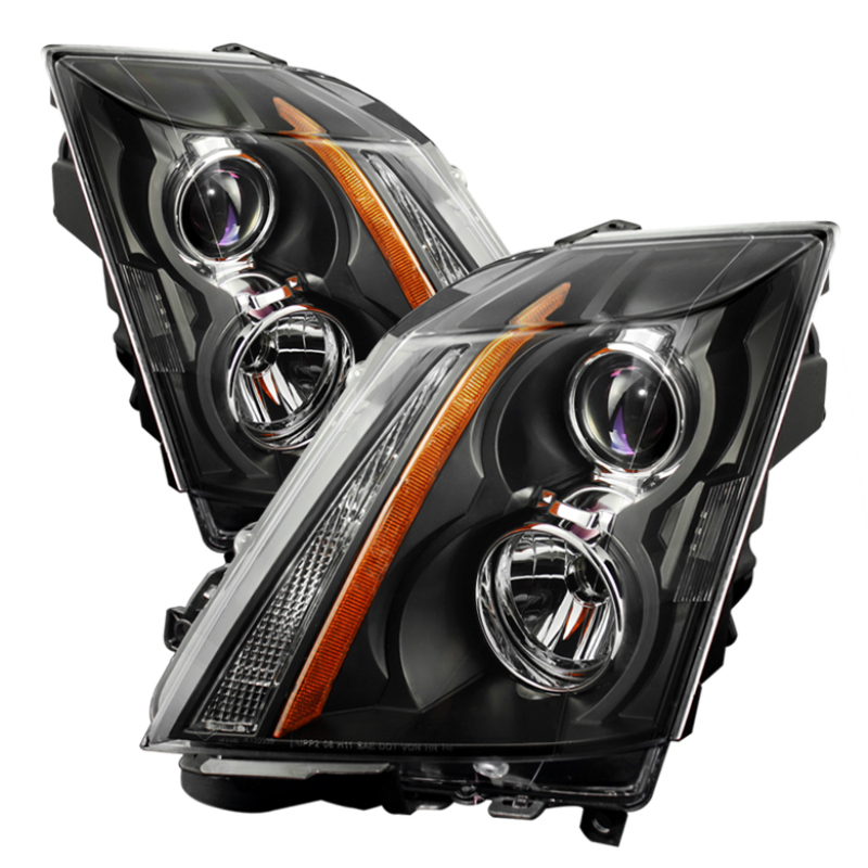 Xtune Cadillac Cts 08-12 / CTS-V 09-12 Halogen Onlyprojector Headlights Black HD-JH-CACTS08-AM-BK - 9027239