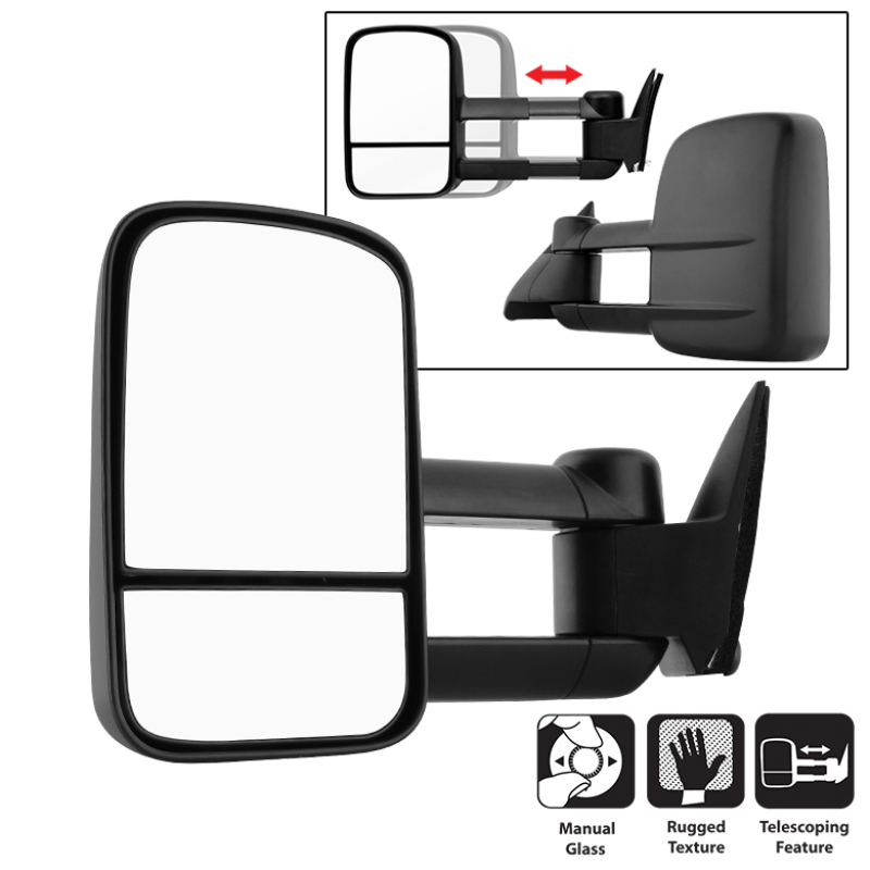 Xtune Chevy C10 88-98 Manual Extendable Manual Adjust Mirror Left MIR-CCK88-MA-L - 9932854