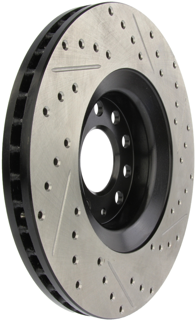 StopTech 05-06 Audi A4 Quattro/ 02-04 A6 Quattro / 99-02 S4 Front Right Slotted & Drilled Rotor - 127.33096R