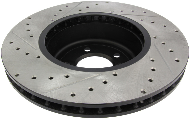 StopTech 08-09 BMW 535 Series / 04-09 545i/550i/645Ci/650i Slotted & Drilled Left Front Rotor - 127.34071L
