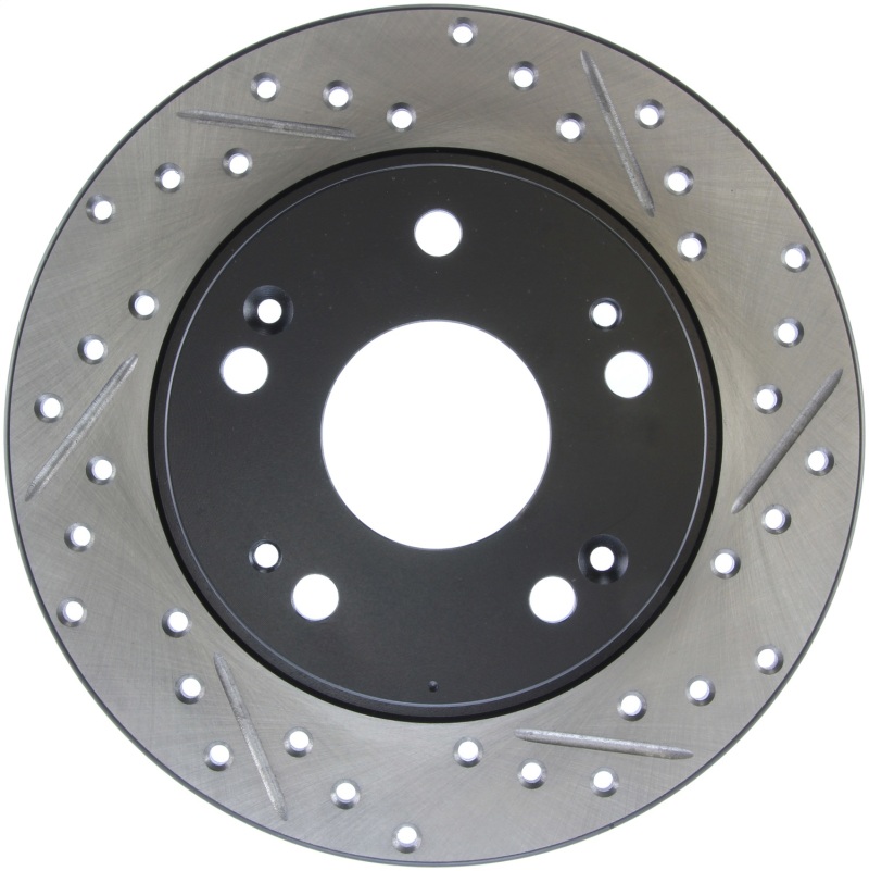 StopTech 04-08 Acura TSX / 03-07 Honda Accord SportStop Slotted & Drilled Left Rear Rotor - 127.40055L
