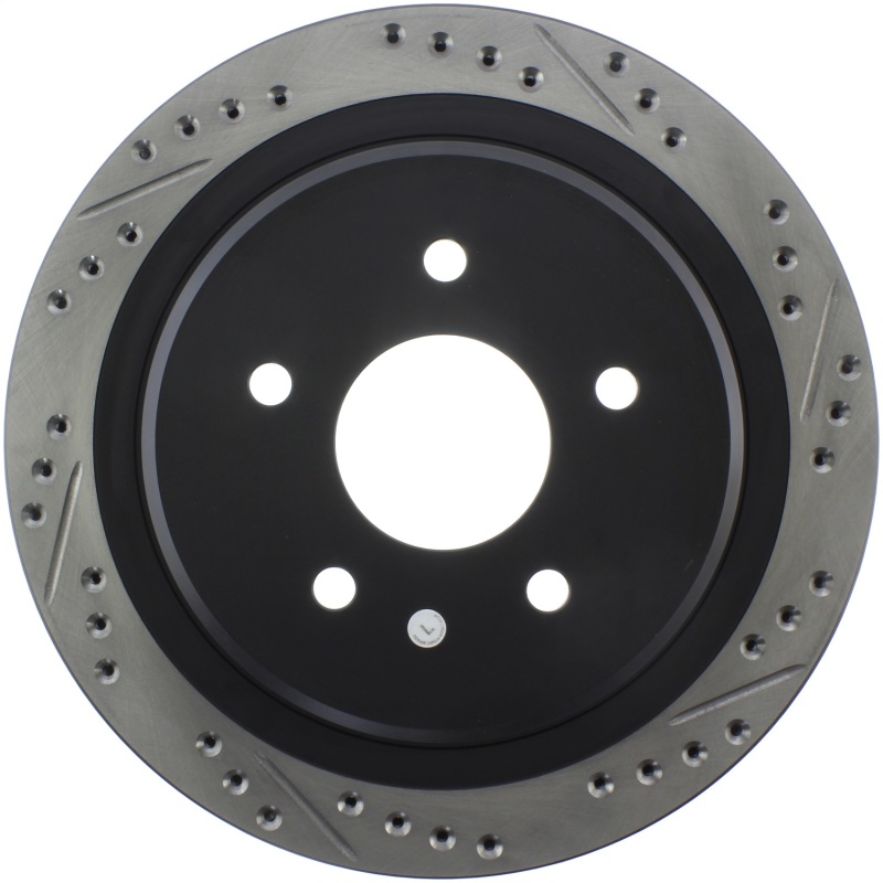 StopTech 97-10 Chevy Corvette Slotted & Drilled Rear Left Rotor - 127.62061L