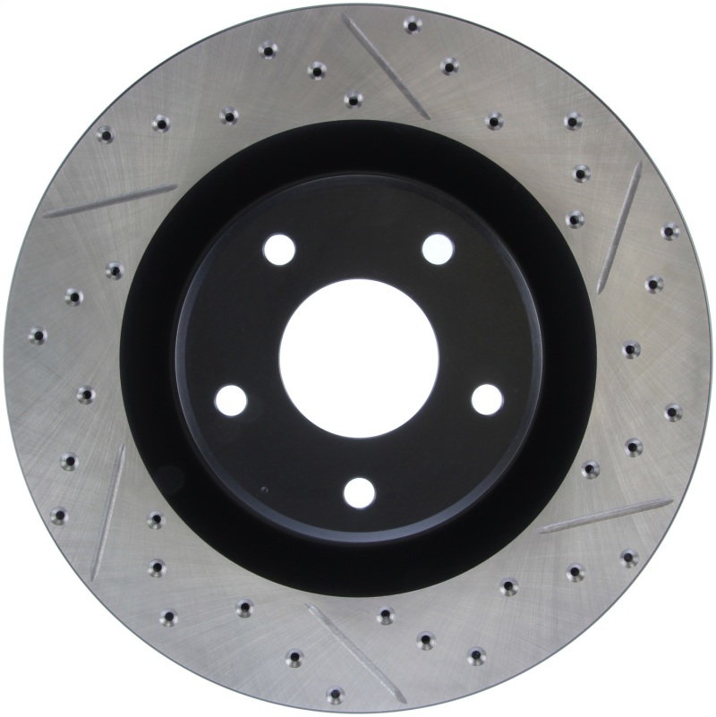 StopTech Power Slot 05-07 Cadillac XLR / 06-09 Chevy Corvette Front Left Drilled & Slotted Rotors - 127.62085L