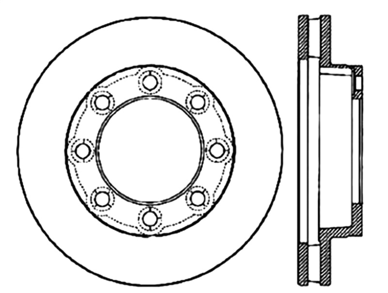 StopTech Slotted & Drilled Sport Brake Rotor - 127.66003R