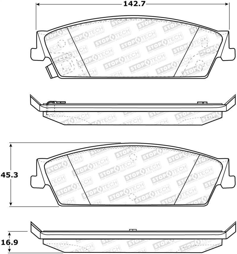 StopTech Street Brake Pads - 308.11940
