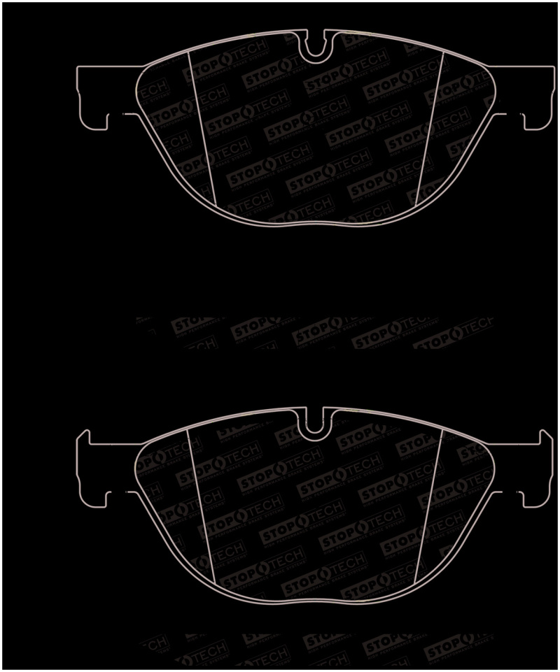 StopTech 09-17 BMW 5-Series Street Brake Pads w/Shims - Front - 308.14090