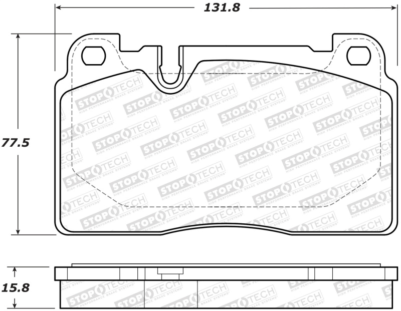 StopTech 07-15 Audi Q7 Street Performance Front Brake Pads - 308.16630