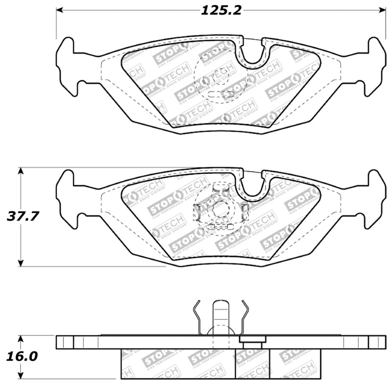 StopTech Performance Rear Brake Pads - 309.02790
