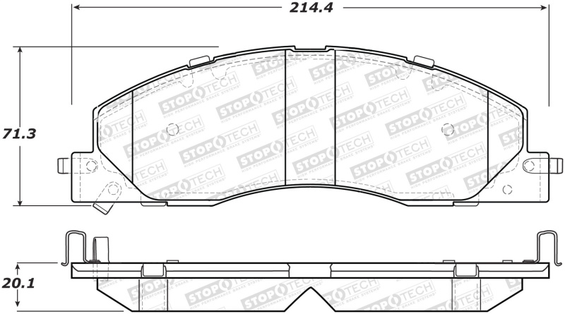 StopTech Sport Brake Pads w/Shims and Hardware - Rear - 309.13990