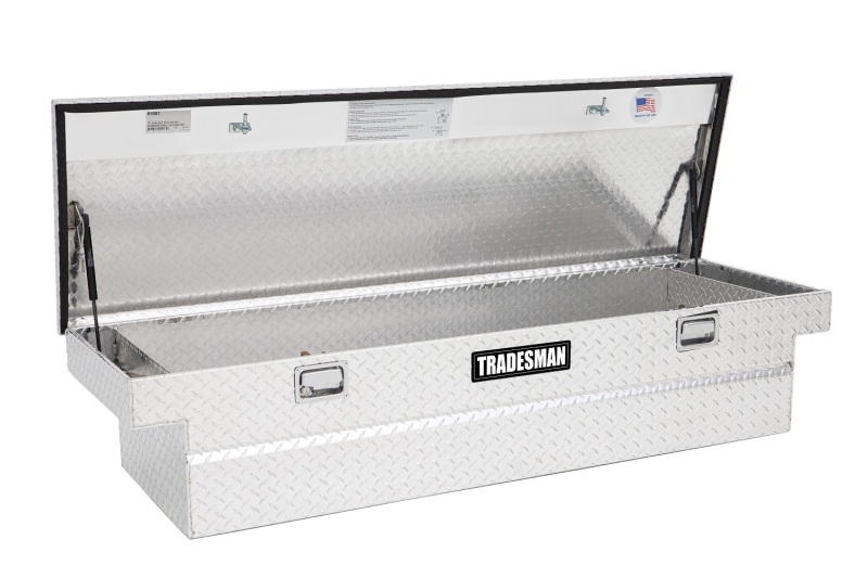 Tradesman Aluminum Single Lid Cross Bed Truck Tool Box (70in.) - Brite - 9100T