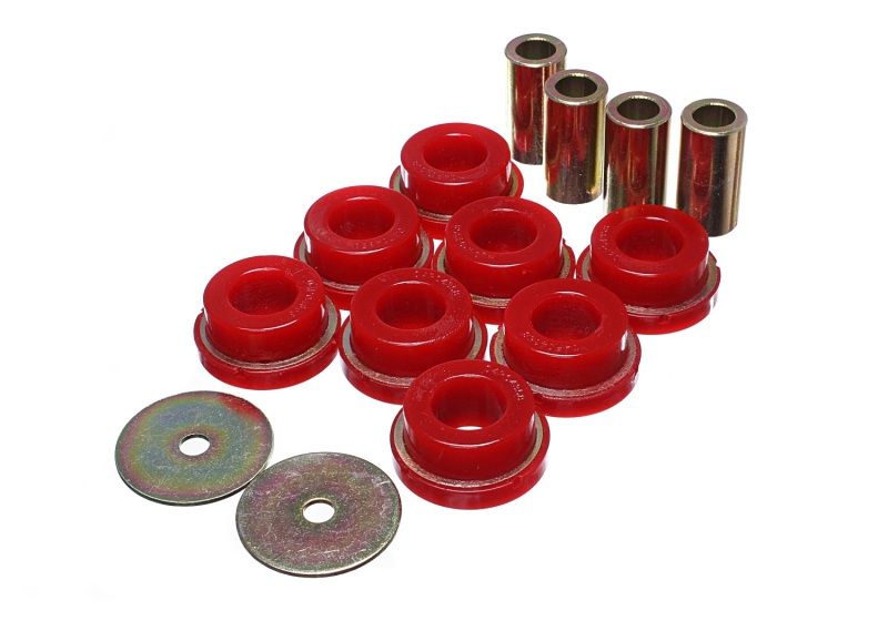 Energy Suspension 2015 Ford Mustang (Exc Cobra) Red Subframe Bushing Set - 4.4122R