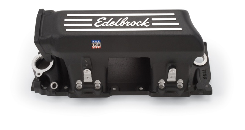 Edelbrock Manifold EFI Pro-Flo XT BB Chevy Rect Port Heads Black Powder Coated - 71363