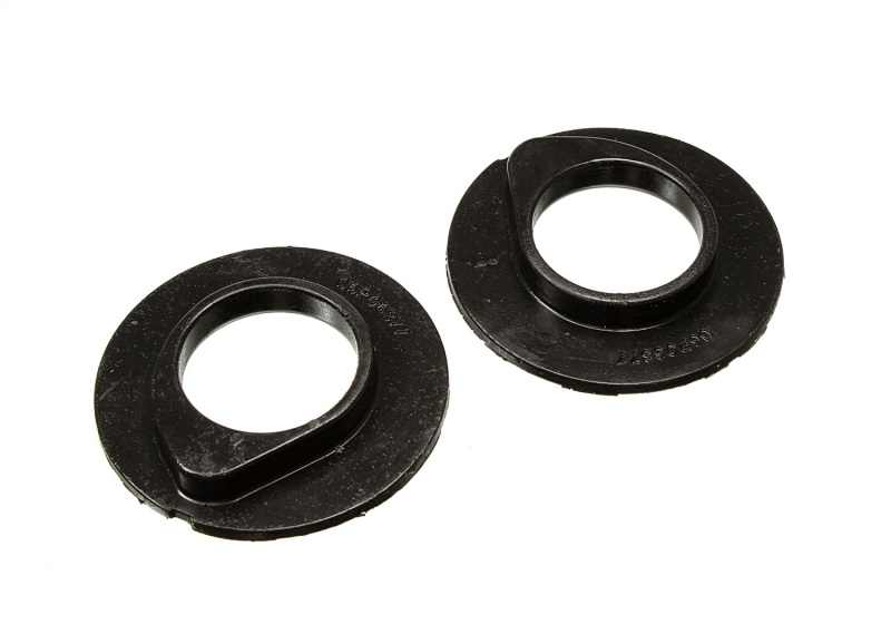 Energy Suspension 90-96 Ford F-150/Ford Bronco Front Coil Spring Isolator Set - Black - 4.9108G