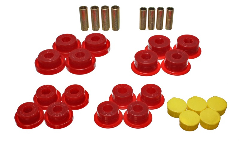 Energy Suspension Dodge Ram 99-01 1500/99-02 Ram 2500/3500 4WD Red Front End Control Arm Bushing Set - 5.3131R