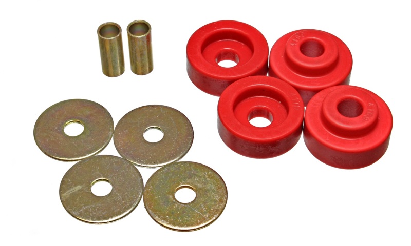 Energy Suspension 73-79 Chrysler B-Body Red Torsion Bar Crossmember Mount Bushing Set - 5.4110R